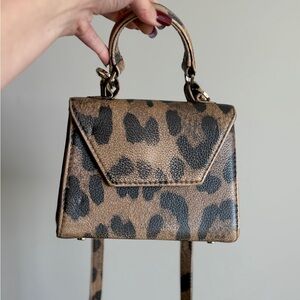Leopard mini bag, leather, good condition